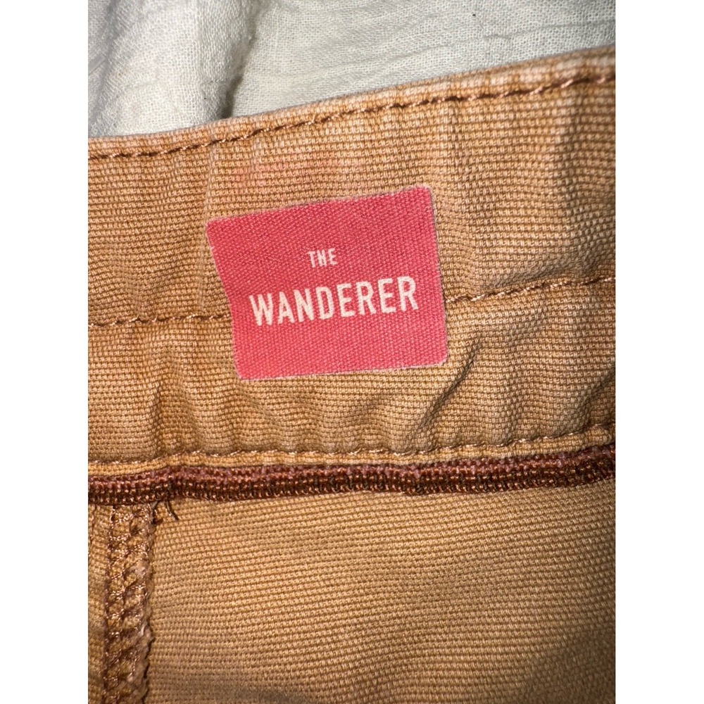 Anthropologie The wanderer embroidered cargo pants tan boho mid rise size 26" - Picture 8 of 12